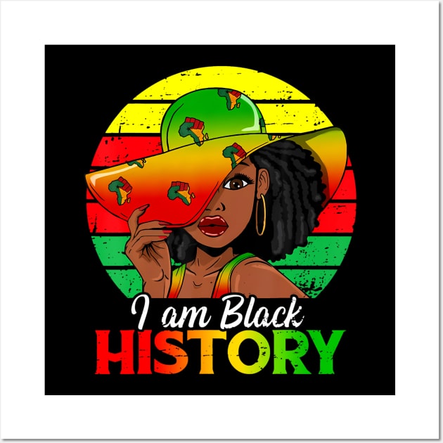 I Am Black History African American Black Pride Black Girls Wall Art by Cristian Torres